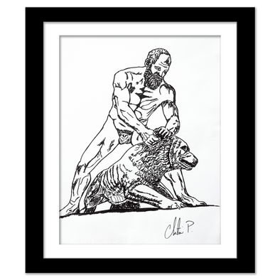 Naked Tom (Original - framed and matted)