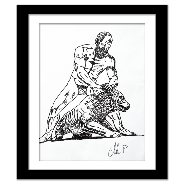 Naked Tom (Original - framed and matted)