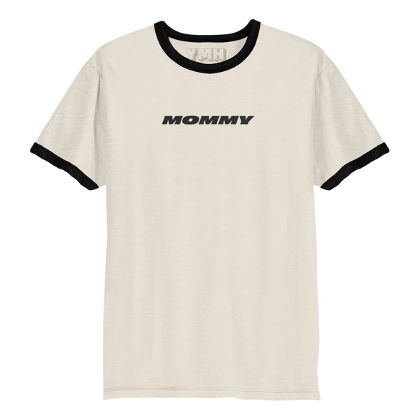 Mommy Ringer T-Shirt - Vintage White/Black