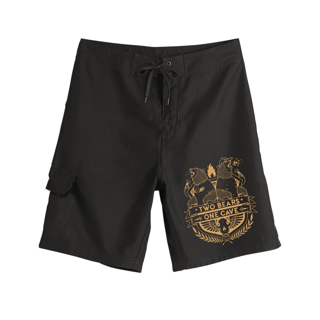 2 BEARS, 1 CAVE by Jeremy Fish Board Shorts – YMH Studios Online Store