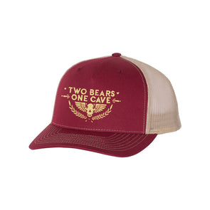 2 BEARS, 1 CAVE by Jeremy Fish Baseball Hat